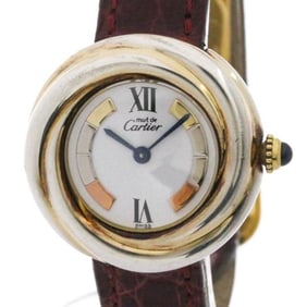 CARTIER Must Trinity Vermeil Gold Plated Quartz Ladies Watch W1010744