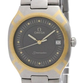 OMEGA Seamaster Polaris 18K Gold Steel Mens Watch 396.1022 Polished