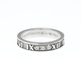 Tiffany Atlas 3P Diamond Ring White Gold (18K) Fashion Diamond Band Ring Silver