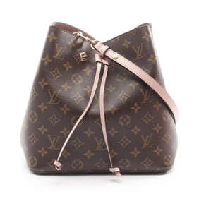 Louis Vuitton NeoNoe Shoulder Bag, Coated Canvas and Leather, Monogram, Women's, Brown Pink, M44022