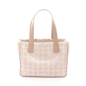 CHANEL New Travel Line PM Tote Bag, Leather, Nylon Canvas, Women's, Pink, A20457