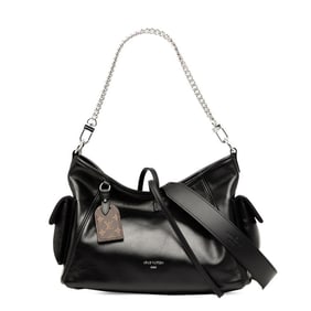 Louis Vuitton Carryall Cargo Vibe PM Chain Handbag/Shoulder Bag, 2-Way, M24861, Black Lambskin