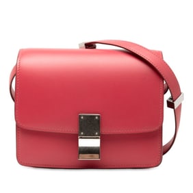 Celine Classic Box Small Shoulder Bag in Pink Leather for Women