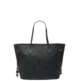 Louis Vuitton Monogram Empreinte Neverfull MM Tote Bag/Shoulder Bag M45685 Noir Black Leather