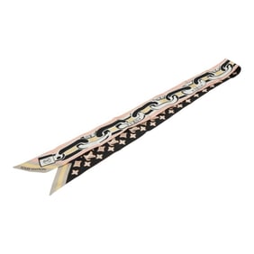 Louis Vuitton Monogram Bandeau BB Bejeweled Scarf M78854 Pink Black Multicolor Silk Women's LOUIS