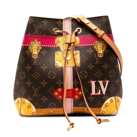 Louis Vuitton Monogram NeoNoe Summer Trunk Shoulder Bag M40649 Brown Multicolor Leather Women's