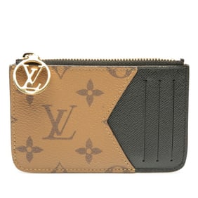 Louis Vuitton Monogram Reverse Porte Carte Romy Business Card Case Fragment M81912 Brown and Black