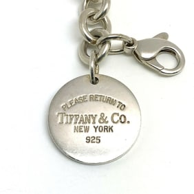 TIFFANY & Co. Return to Tiffany RTT Women's Bracelet with Round Tag, Chain, Mikunigaoka Store,