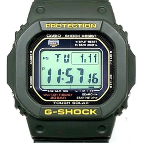G-SHOCK CASIO G-5600A-3 Tough Solar Watch, Khaki, Dark Green, Yellow, Square, Released July 2009,