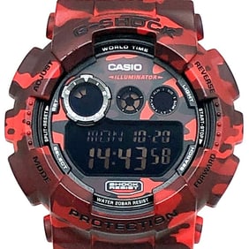 G-SHOCK CASIO GD-120CM-4 Camouflage Series Big Case Digital Watch in Red and Black (Released March
