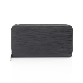 Louis Vuitton Zippy Wallet, Round Long Leather, Epi Men's, Black, M61857
