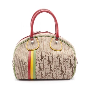 Christian Dior Dior Rasta Trotter handbag, canvas and leather, women's, beige, multicolor