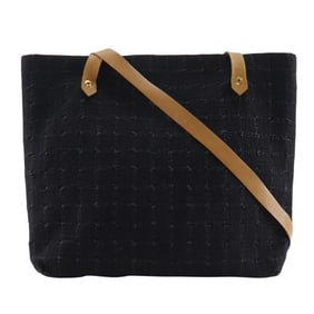 Hermes Hermès Amedaba Hippo de Poche Shoulder Bag, Long Canvas, Black, A4 Size, Women's