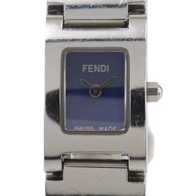 Fendi Olologi Women's Watch, 3150L Stainless Steel, Silver Quartz Movement, Analog Display, Blue