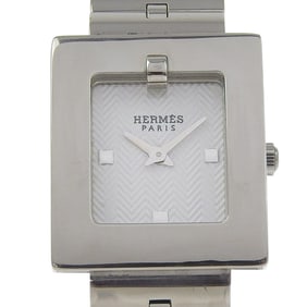 Hermès BE1.110 Women's Stainless Steel Quartz Analog Watch with White Dial