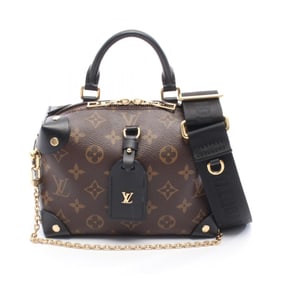 Louis Vuitton Petite Malle Souple Handbag, Coated Canvas and Leather, Monogram, Women's, Brown