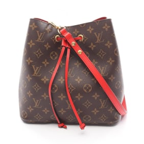 Louis Vuitton NeoNoe Shoulder Bag, Coated Canvas and Leather, Monogram, Women's, Brown Red, M44021