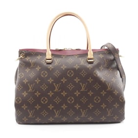 Louis Vuitton Pallas Handbag, Coated Canvas and Leather, Monogram, Women's, Brown Bordeaux, M40906