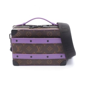 Louis Vuitton Soft Trunk Handbag with Handle, Coated Canvas and Leather, Monogram Macassar, Men's,