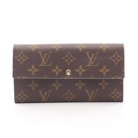 Louis Vuitton Portefeuille Sarah Bifold Long Wallet, Coated Canvas, Monogram, Women's, Brown, M61734