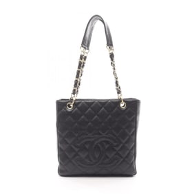 CHANEL Matelasse PST Tote Bag in Grained Calfskin Leather, Women's, Black
