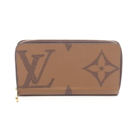 Louis Vuitton Zippy Wallet, Round Long Coated Canvas and Leather, Monogram Giant Reverse, Women's,