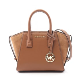Michael Kors Avril Extra Small Satchel Handbag in Leather and Suede, Brown