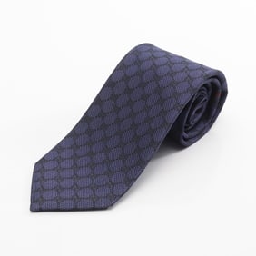 Gucci AREND GG Pattern Silk Tie for Men, Navy, 456522