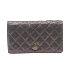 CHANEL Matelasse Bi-fold Long Wallet in Calfskin Leather, Brown, Women's, A68927