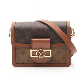 Louis Vuitton Dauphine Mini Shoulder Bag, Coated Canvas and Leather, Monogram Reverse, Women's,