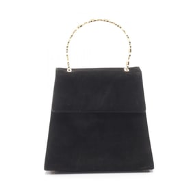 Salvatore Ferragamo Gancini handbag, fabric, women's, black, size 21 5672