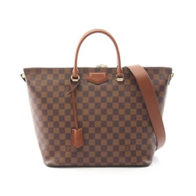Louis Vuitton Belmont Tote Bag, Coated Canvas and Leather with Damier Finish, Brown, Women's, N63169