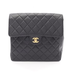 CHANEL Matelasse Backpack Bag in Calfskin Leather, Women's, Black
