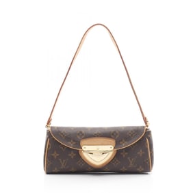 Louis Vuitton Beverly Pochette Shoulder Bag in Coated Canvas and Leather with Monogram Design,