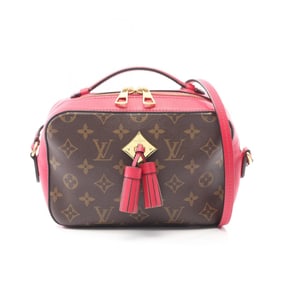 Louis Vuitton Saintonge Shoulder Bag, Coated Canvas and Leather, Monogram, Women's, Brown Pink,
