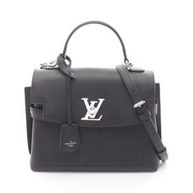 Louis Vuitton Lockme Ever BB Handbag, Calfskin Leather, Women's, Black, M53937