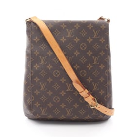 Louis Vuitton Musette Shoulder Bag, Coated Canvas and Leather, Monogram, Women's, Brown, M51256