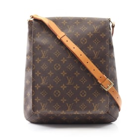 Louis Vuitton Musette Shoulder Bag, Coated Canvas and Leather, Monogram, Women's, Brown, M51256