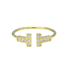 Tiffany T-wire Diamond Ring Yellow Gold (18K) Fashion Diamond Band Ring Gold