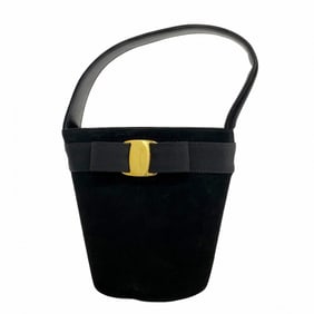Salvatore Ferragamo Vara handbag in black suede for women