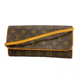 Louis Vuitton Monogram Pochette Twin GM Shoulder Bag M51852 Brown Women's