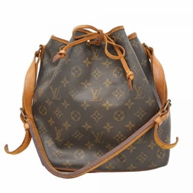 Louis Vuitton Monogram Petit Noe Shoulder Bag M42226 Brown Women's