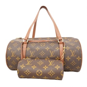 Louis Vuitton Monogram Papillon 30 Handbag M51385 Brown Women's
