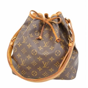 Louis Vuitton Monogram Petit Noe Shoulder Bag M42226 Brown Women's