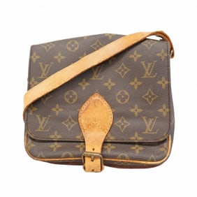 Louis Vuitton Monogram Cartouchiere MM Shoulder Bag M51253 Brown Women's