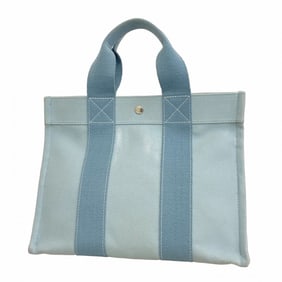 Hermes Hermès Bora PM Tote Bag, Canvas, Blue, Women's
