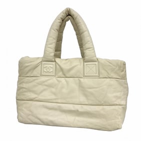 Chanel Coco Cocoon Leather Tote Bag, Ivory, Women's