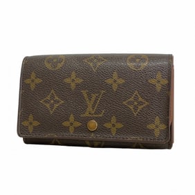 Louis Vuitton Monogram Porte Monnaie-Vieux-Tresor Wallet M61730 Brown Women's