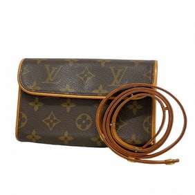 Louis Vuitton Monogram Pochette Florentine Waist Bag M51855 Brown Women's