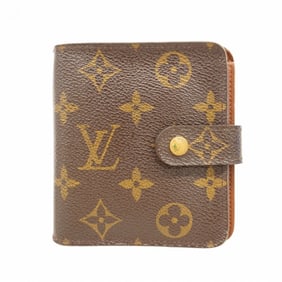 Louis Vuitton Monogram Compact Zip Wallet M61667 Brown Women's